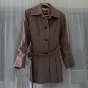 GUESS Blazer/Coat Wool Peacoat Jacket Button Down